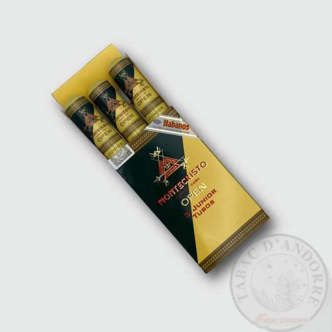 Montecristo – Open Junior T/A C/3 — cigare à l'unité ou en boîte